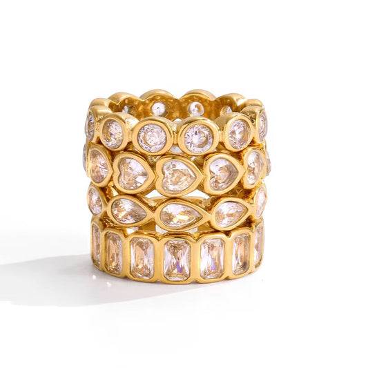 Aria Pavé Zircon Round Ring - Calilo Australia