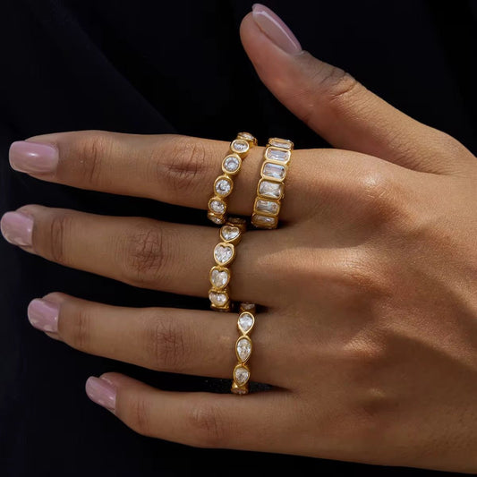 Aria Pavé Zircon Round Ring - Calilo Australia