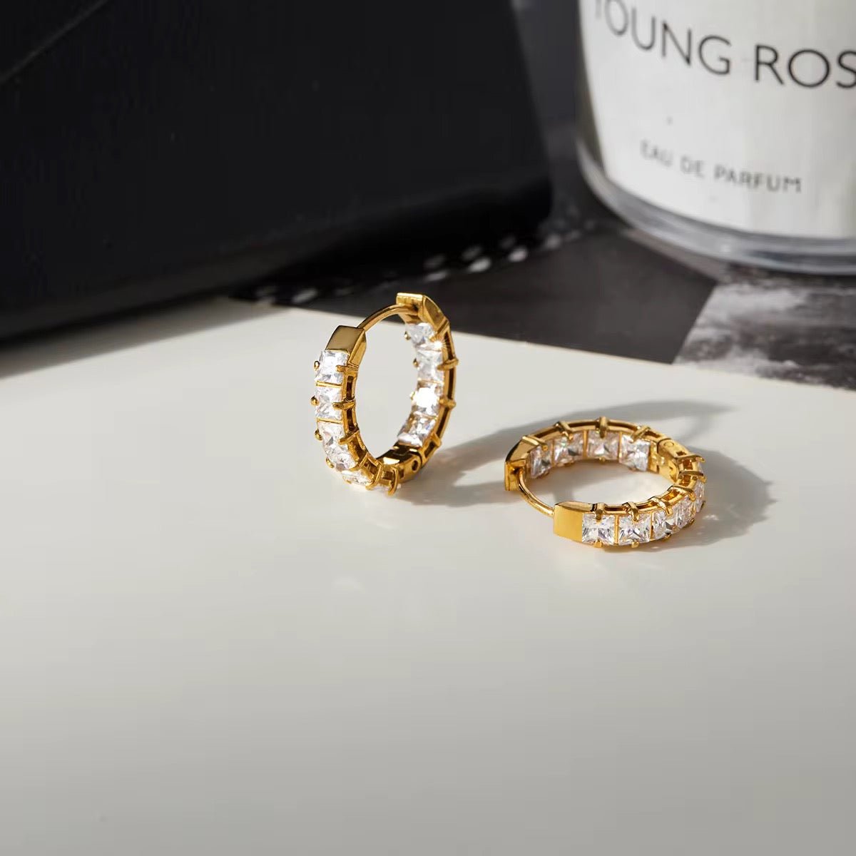 Aria Zircon Hoop Earrings - Calilo Australia