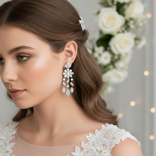 Aurielle Luxe Cubic Zirconia Bridal Earrings - Calilo Australia