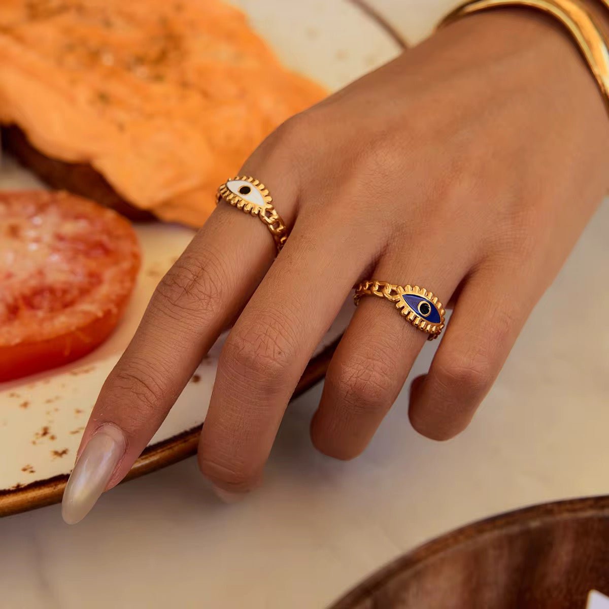 Ava Evil Eye Ring - Calilo Australia