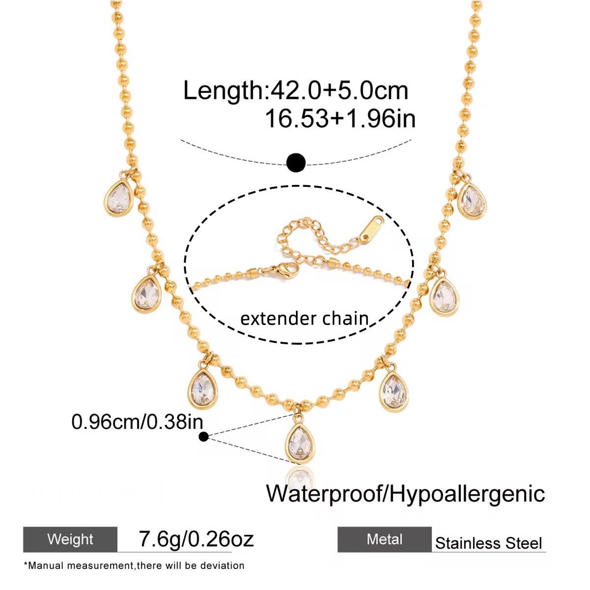 Calilo Zircon Drops Necklace - Calilo Australia