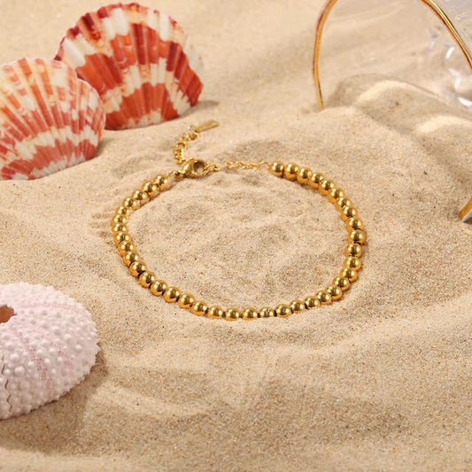 Camilla Beaded Gold Bracelet - Calilo Australia