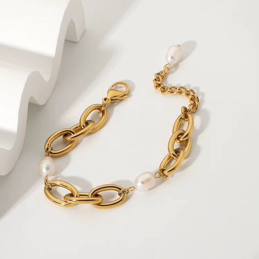 Camille Pearl Link Bracele - Calilo Australia