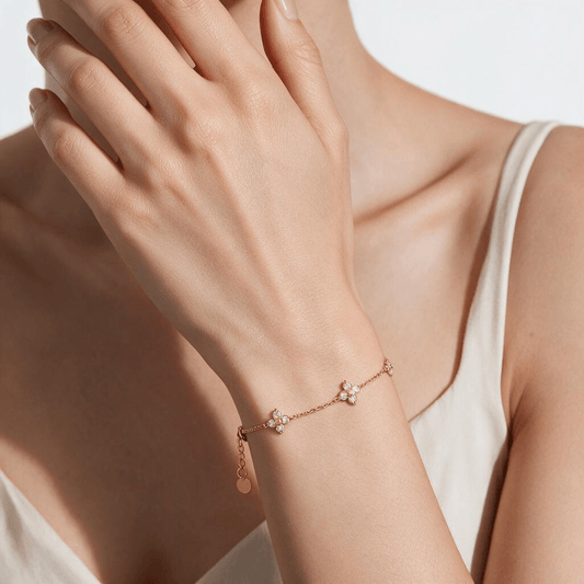 Celeste Floral CZ Bracelet - Calilo Australia