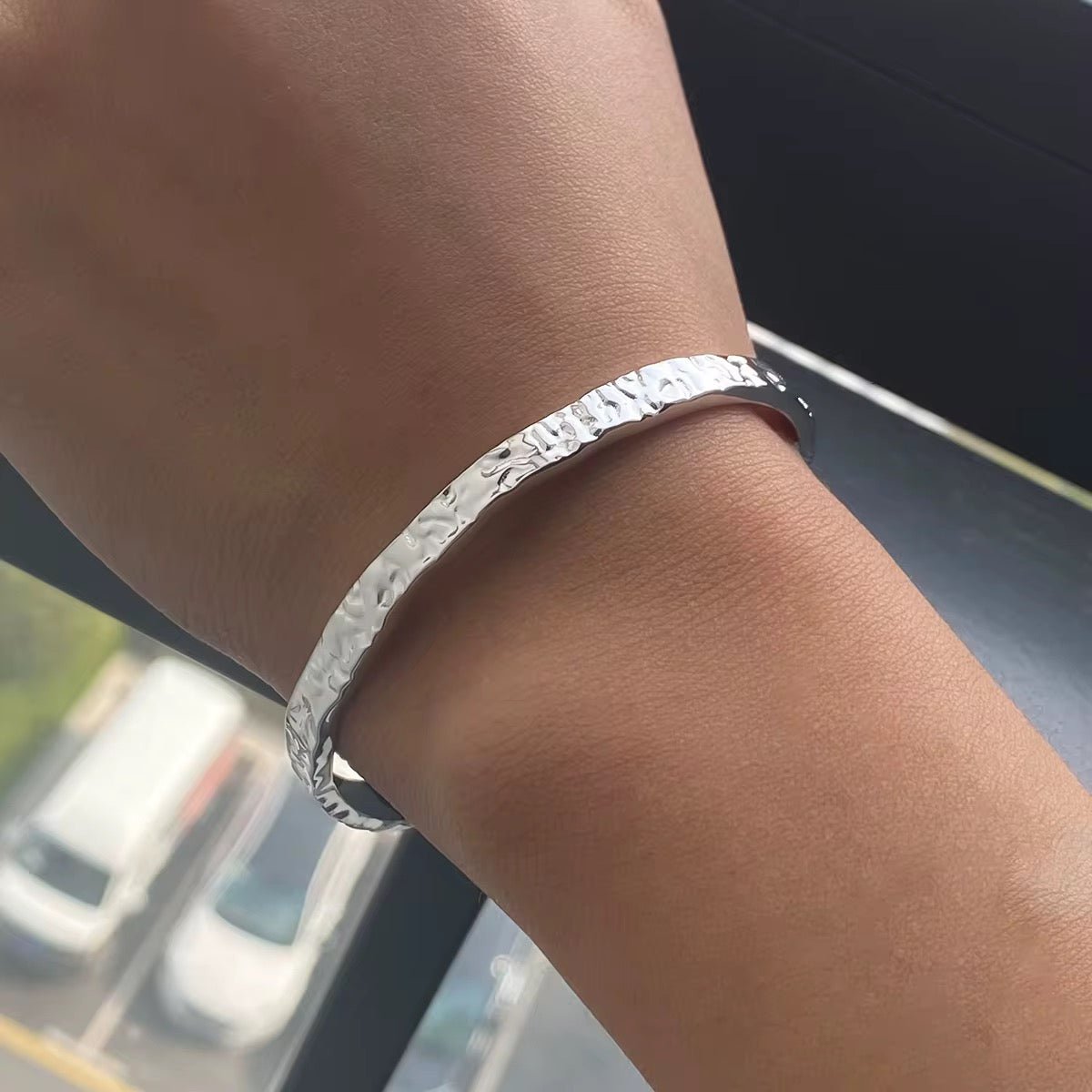 Celeste Silver Cuff Bangle - Calilo Australia