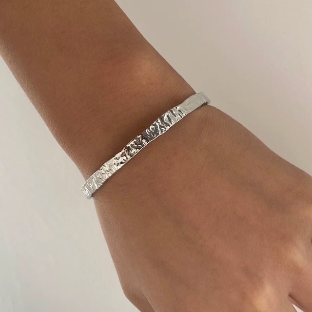 Celeste Silver Cuff Bangle - Calilo Australia