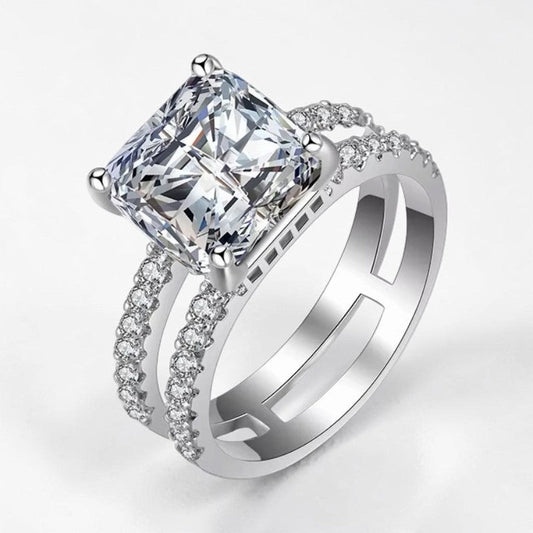 Cleopatra Square Cut Stone Engagement Ring - Calilo Australia