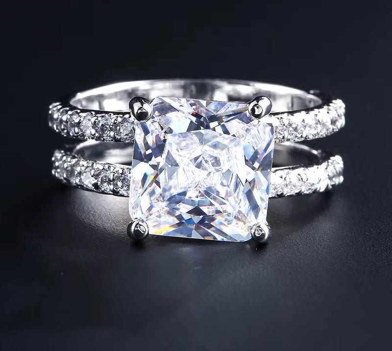 Cleopatra Square Cut Stone Engagement Ring - Calilo Australia
