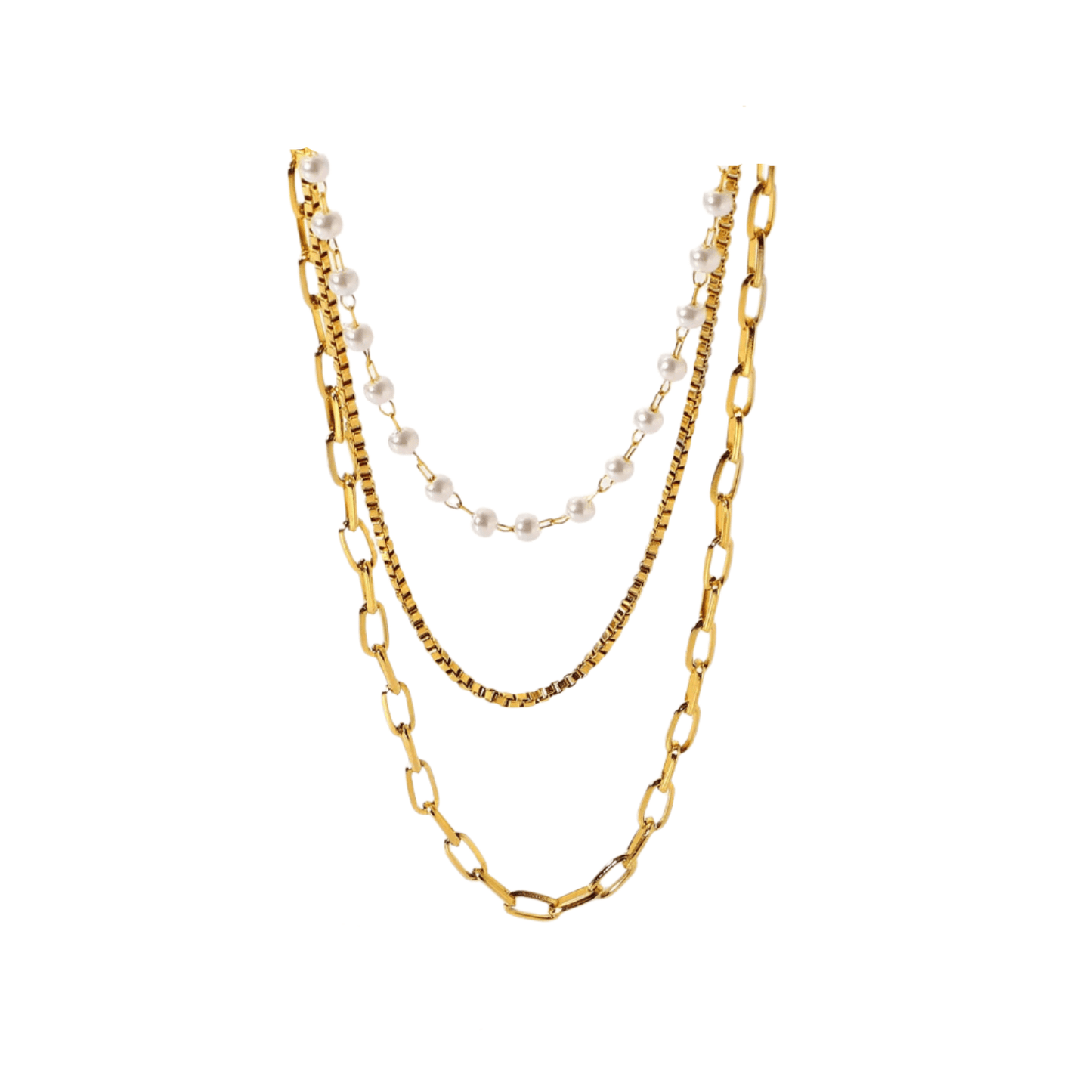 Donna Multi - Layer Collar Chain Necklace - Calilo Australia