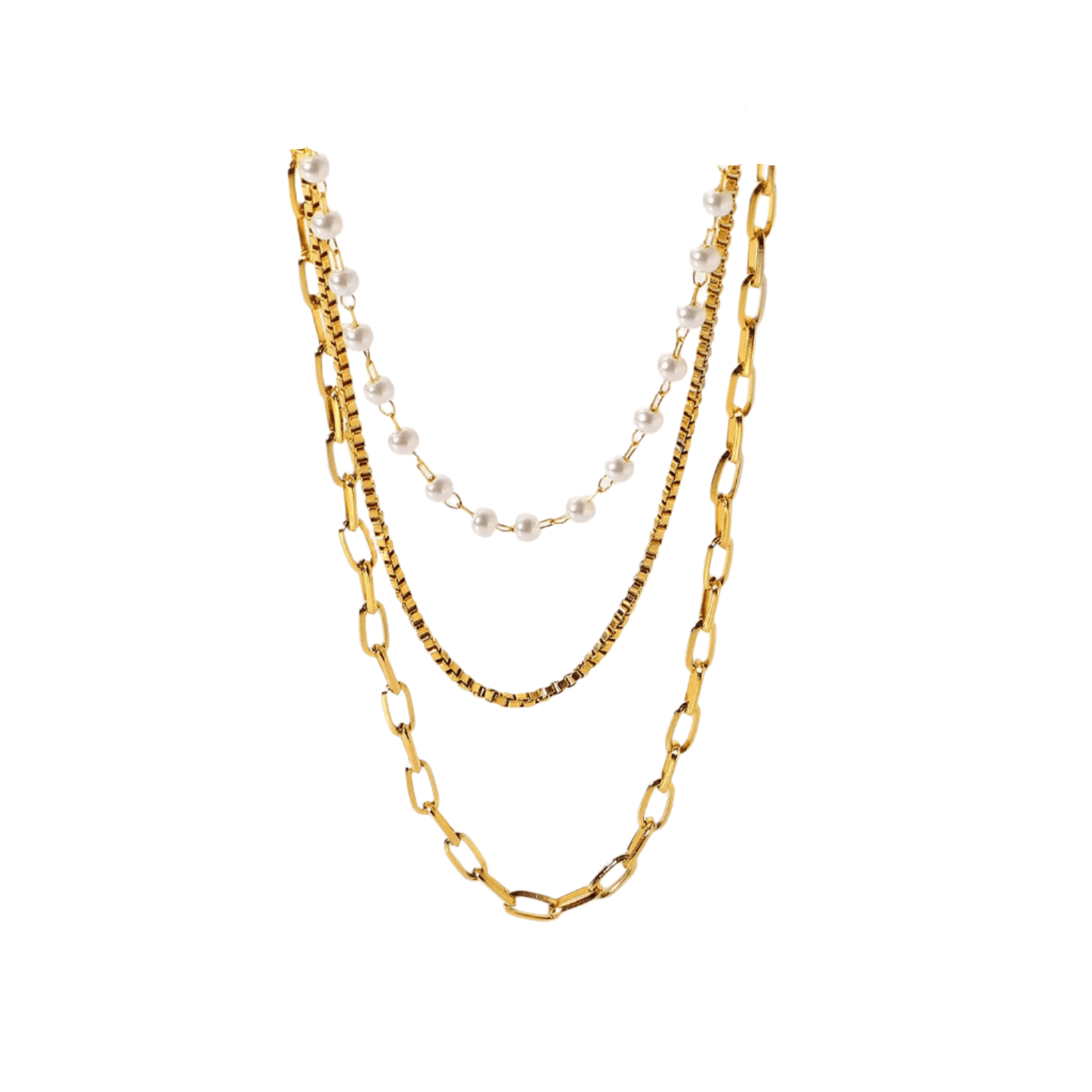 Donna Multi - Layer Collar Chain Necklace - Calilo Australia
