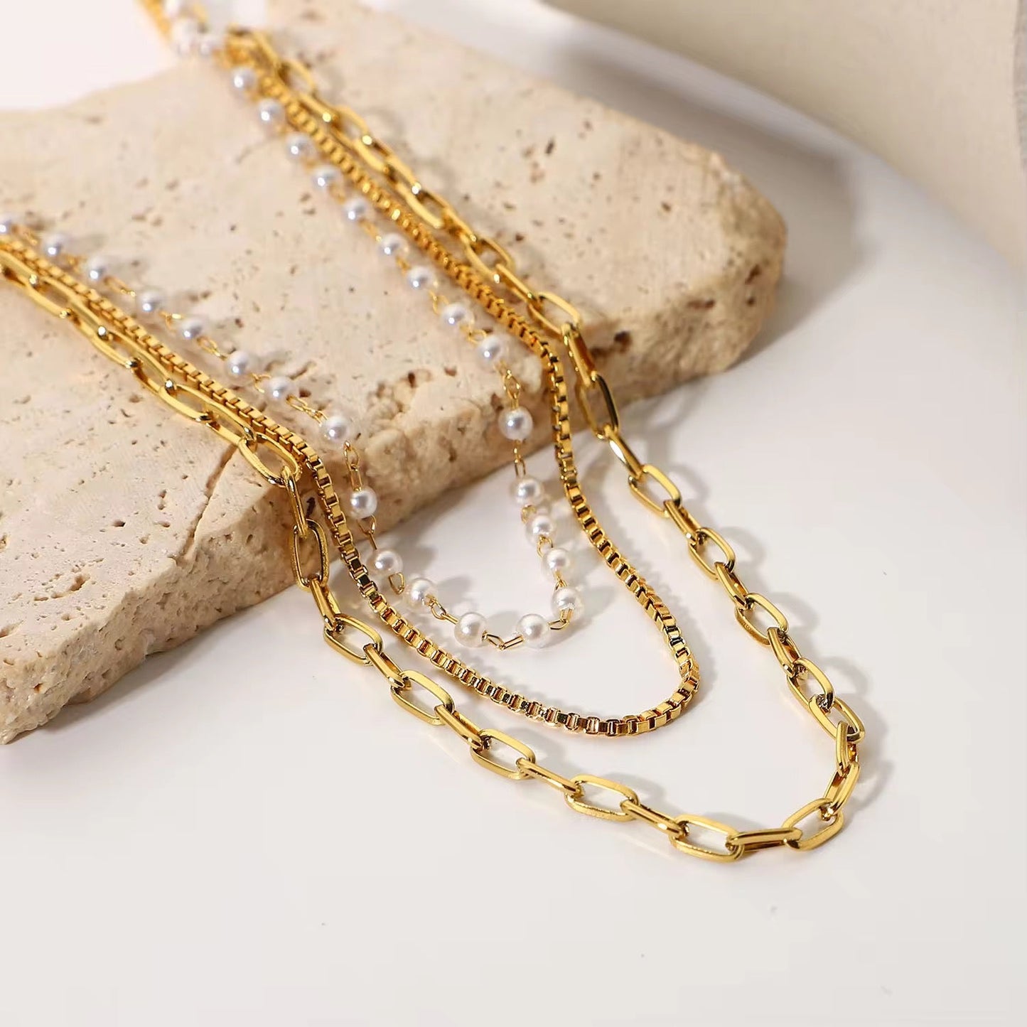 Donna Multi - Layer Collar Chain Necklace - Calilo Australia