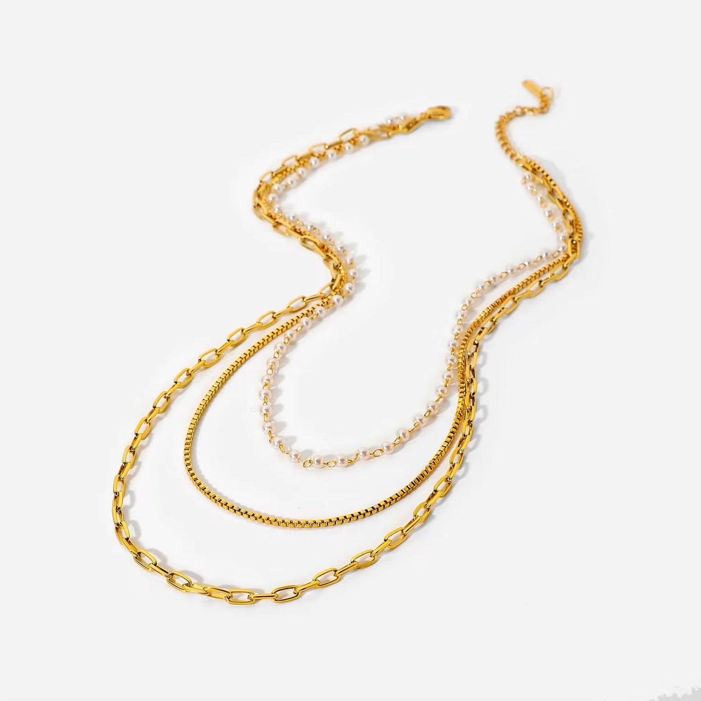 Donna Multi - Layer Collar Chain Necklace - Calilo Australia