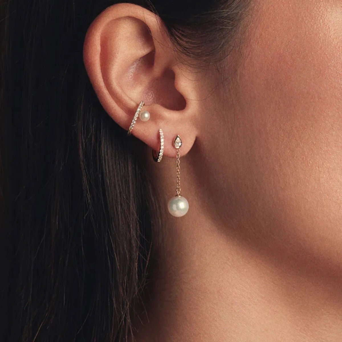 Emma Pearl Drop Earrings - Calilo Australia