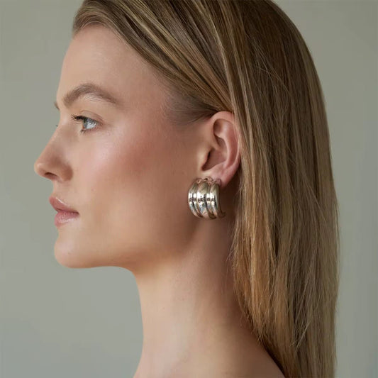Emma Three Layer Earrings - Calilo Australia
