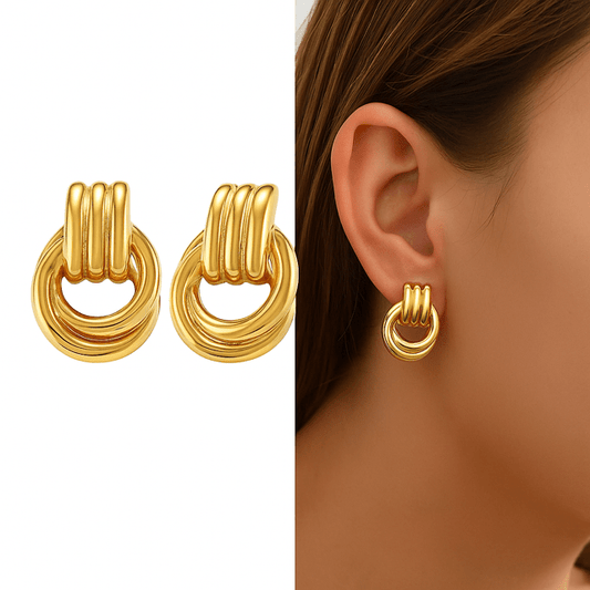 Eve Gold Knot Earrings - Calilo Australia