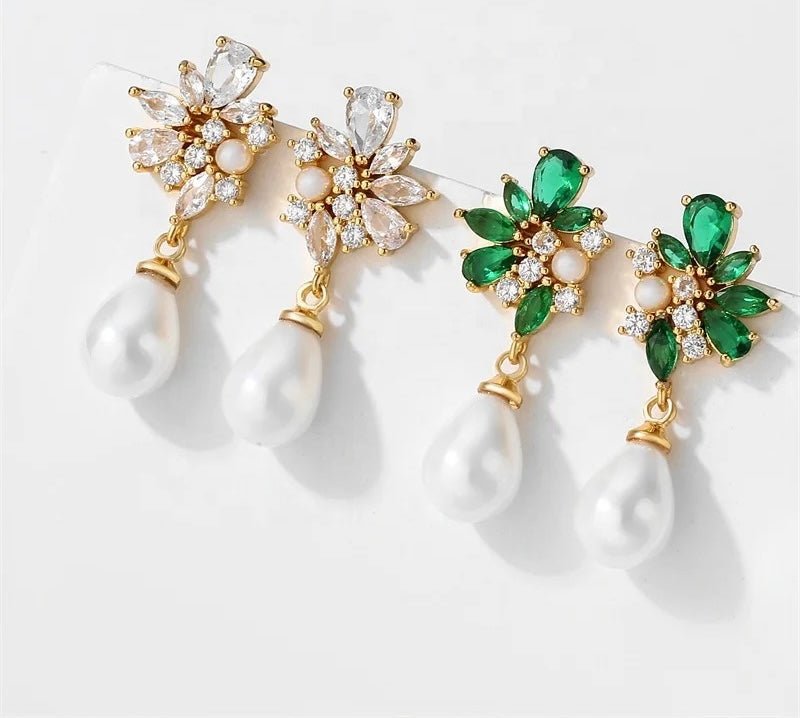 Frida Pearl Drop Earrings - Calilo Australia