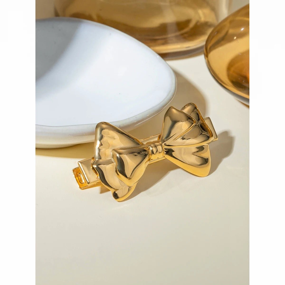 Gold Bow Clip - Calilo Australia