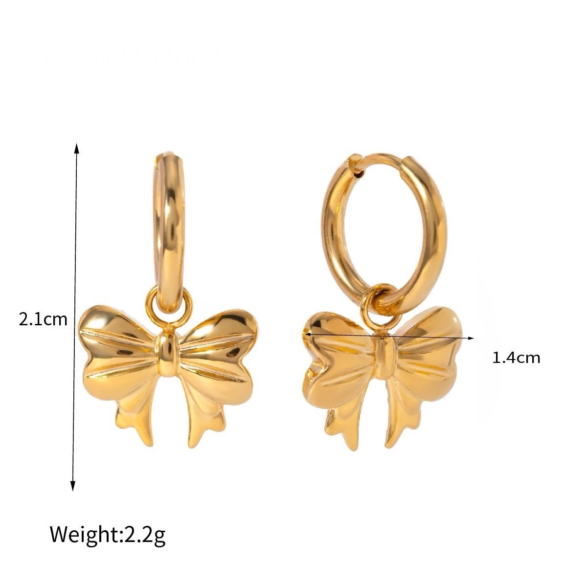 Gold Bow Earrings - Calilo Australia
