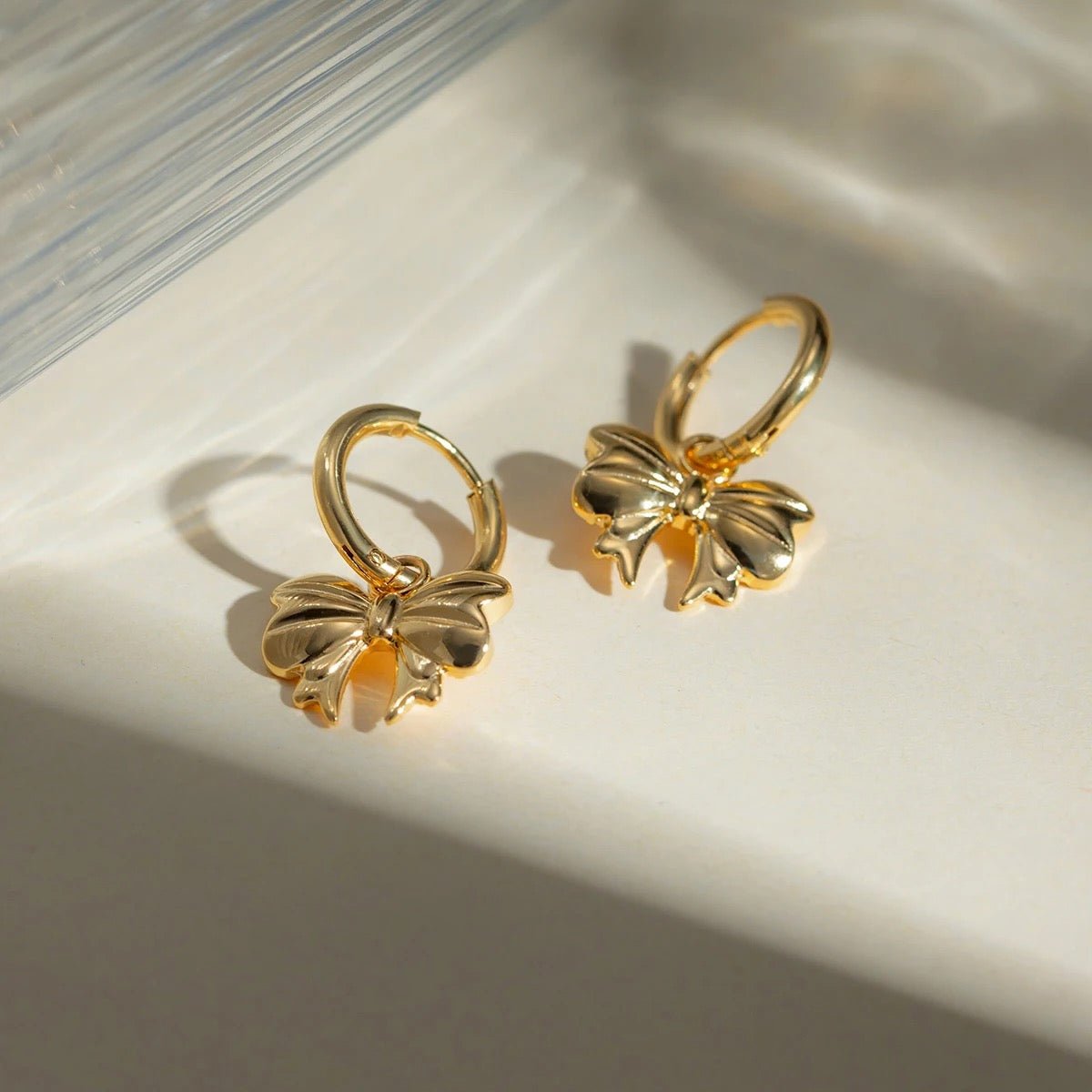 Gold Bow Earrings - Calilo Australia