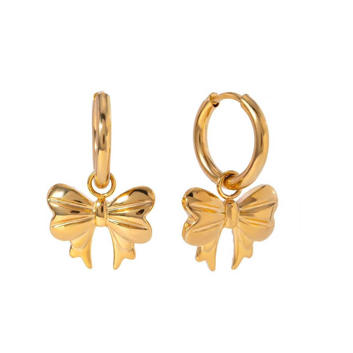 Gold Bow Earrings - Calilo Australia
