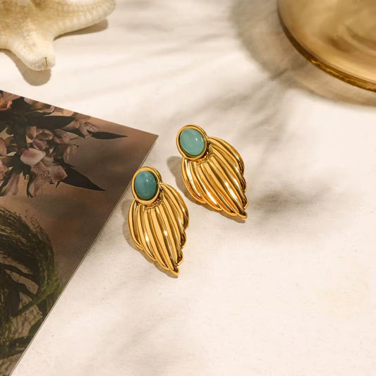 Ivy Blue Stone Earrings - Calilo Australia
