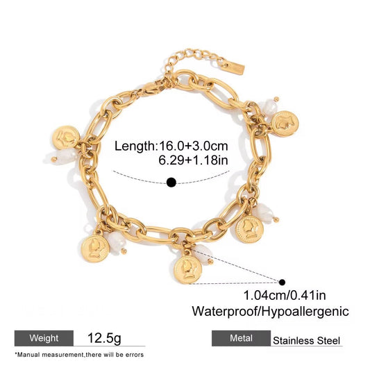 Liora Pearl & Coin Charm Duo - Calilo Australia