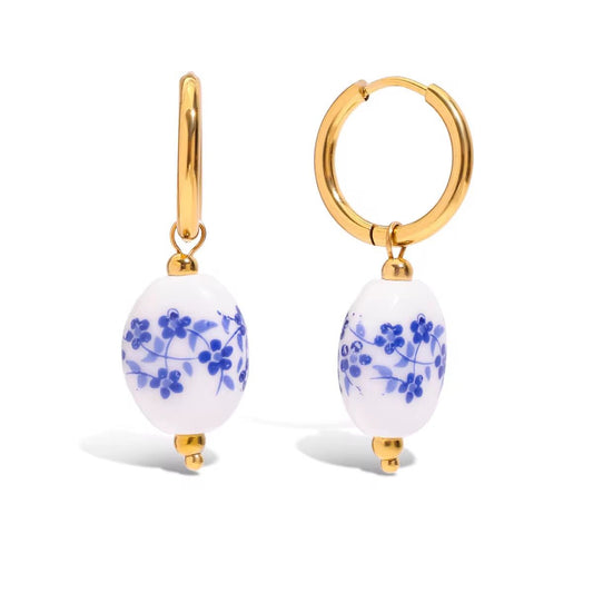 Lumière Vintage Ceramic Earrings - Calilo Australia