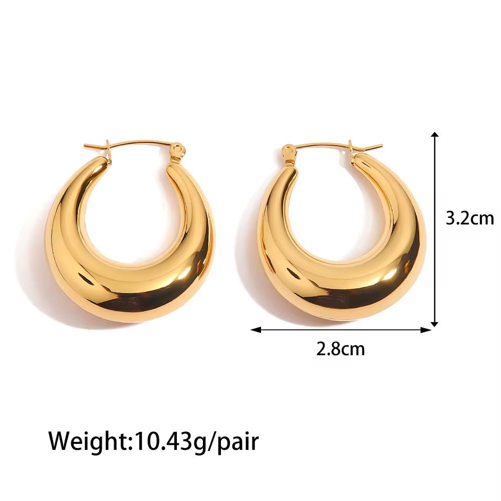 Luna Bold Hoop Earrings - Calilo Australia