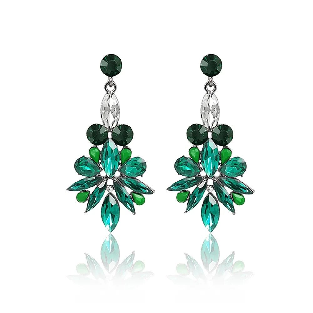 Mia Green Statement Earrings - Calilo Australia