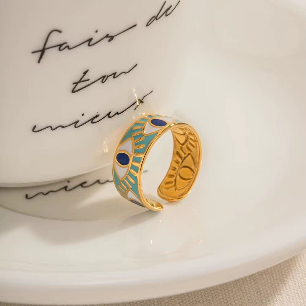 Nova Evil Eye Adjustable Ring - Calilo Australia