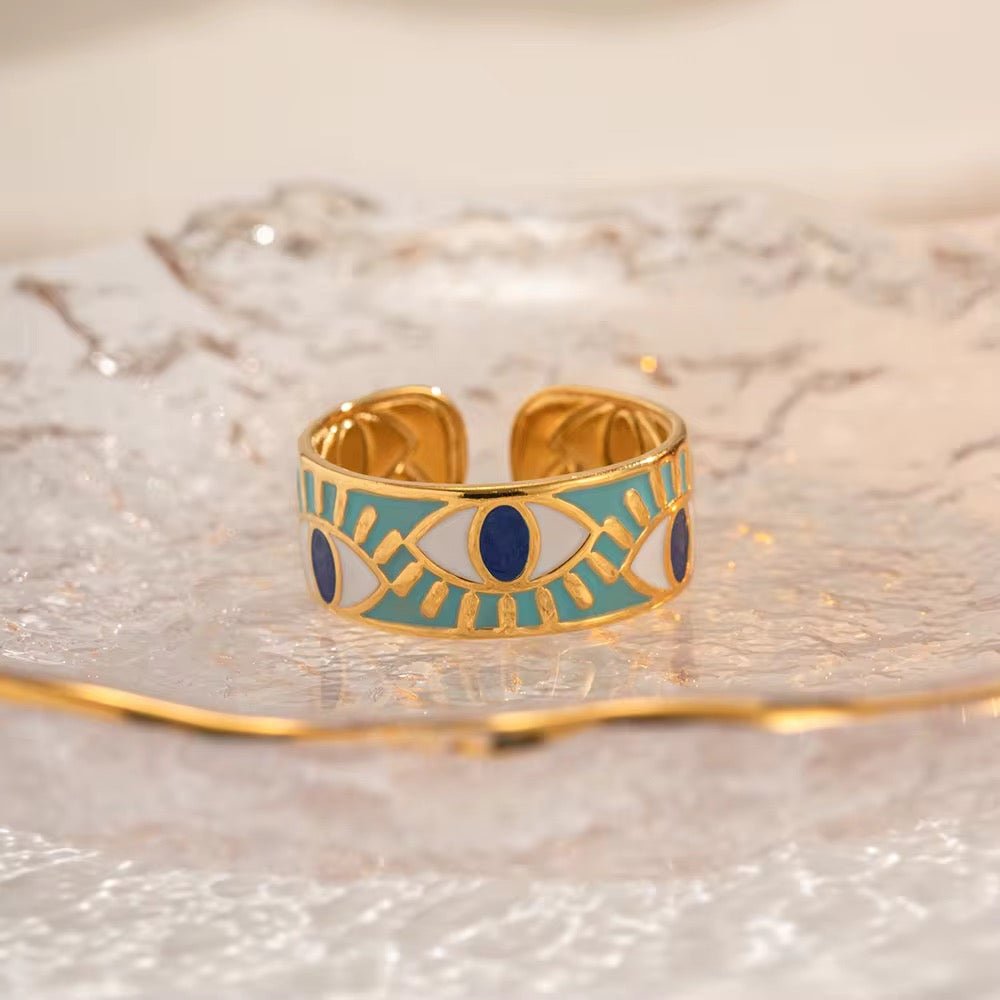 Nova Evil Eye Adjustable Ring - Calilo Australia