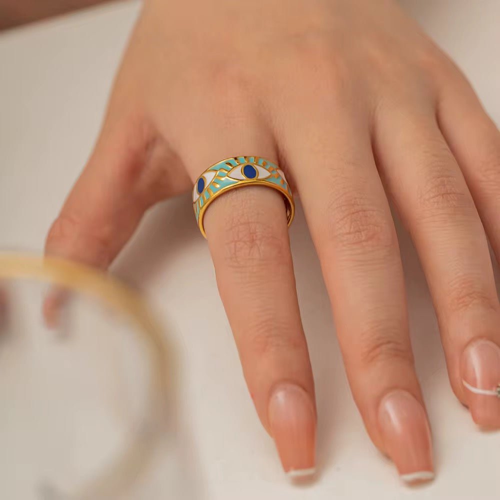 Nova Evil Eye Adjustable Ring - Calilo Australia