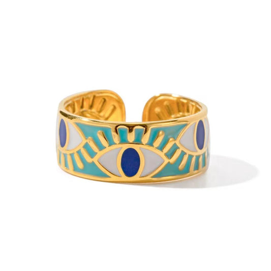 Nova Evil Eye Adjustable Ring - Calilo Australia