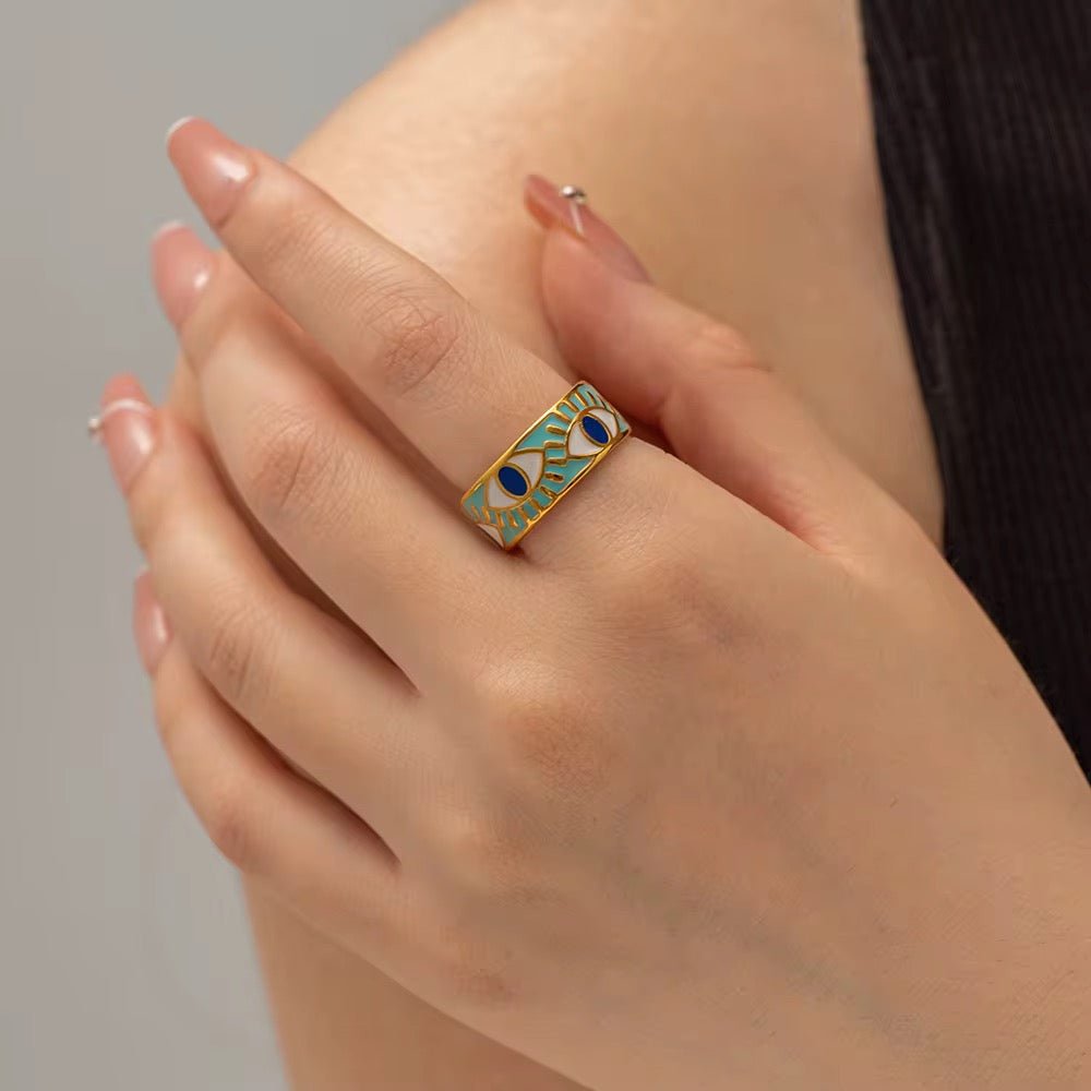Nova Evil Eye Adjustable Ring - Calilo Australia
