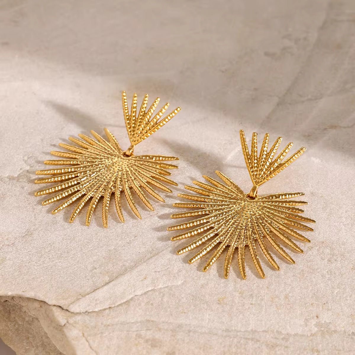 Samara Double Ginkgo Leaf Drop Earrings - Calilo Australia