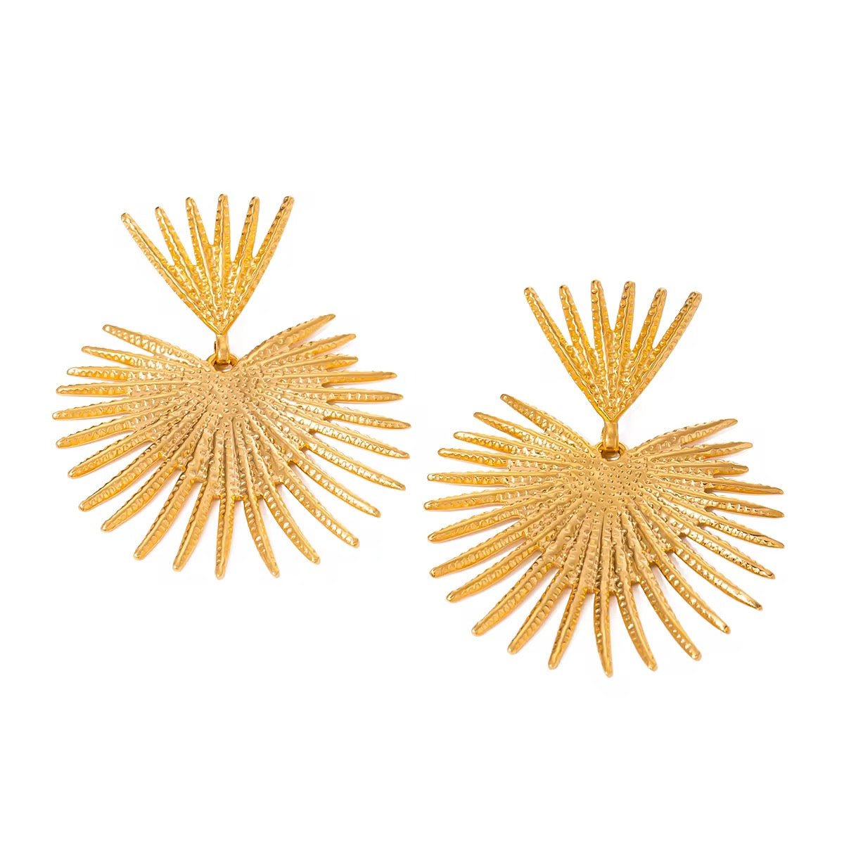 Samara Double Ginkgo Leaf Drop Earrings - Calilo Australia