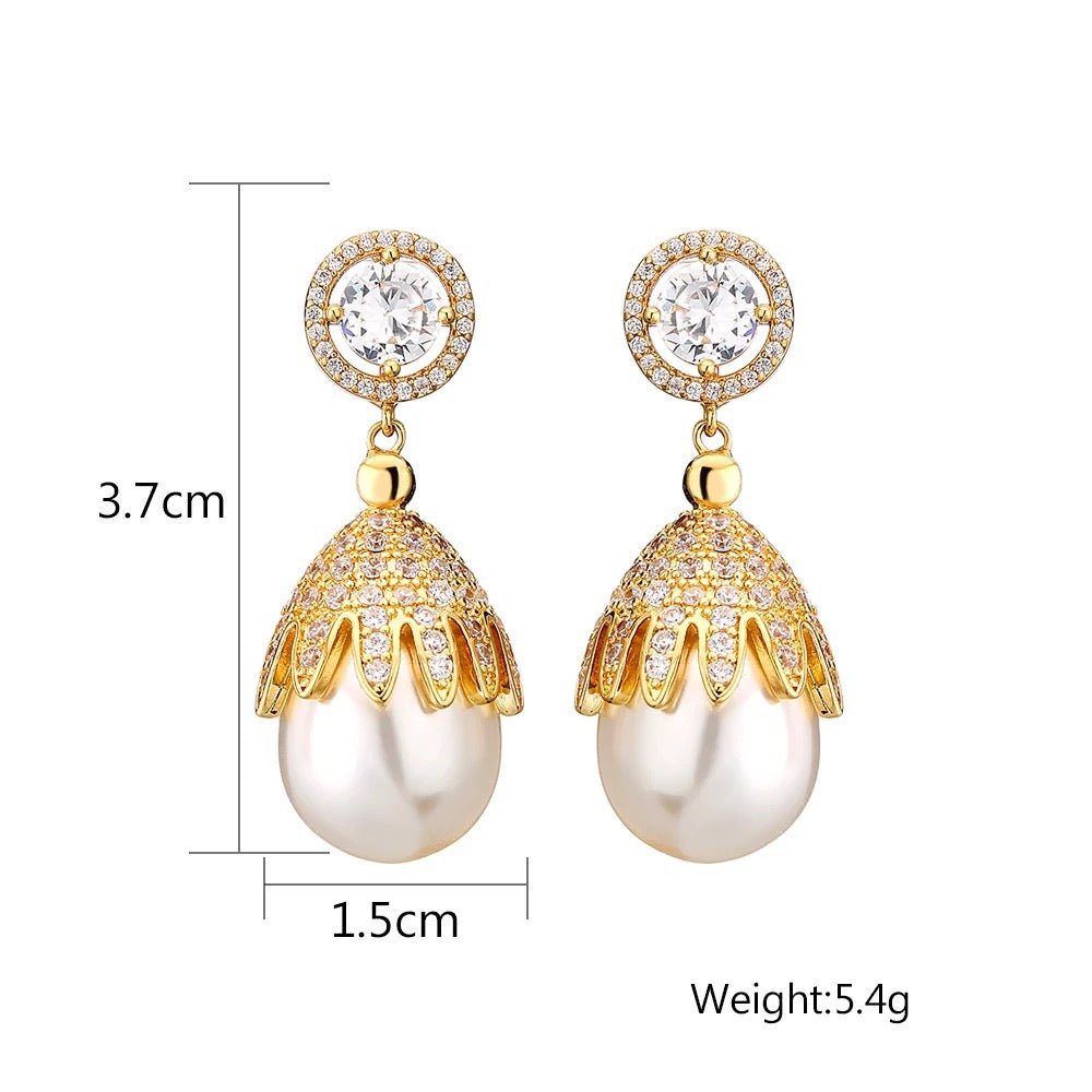 Serenno Gold Drop Earrings - Calilo Australia
