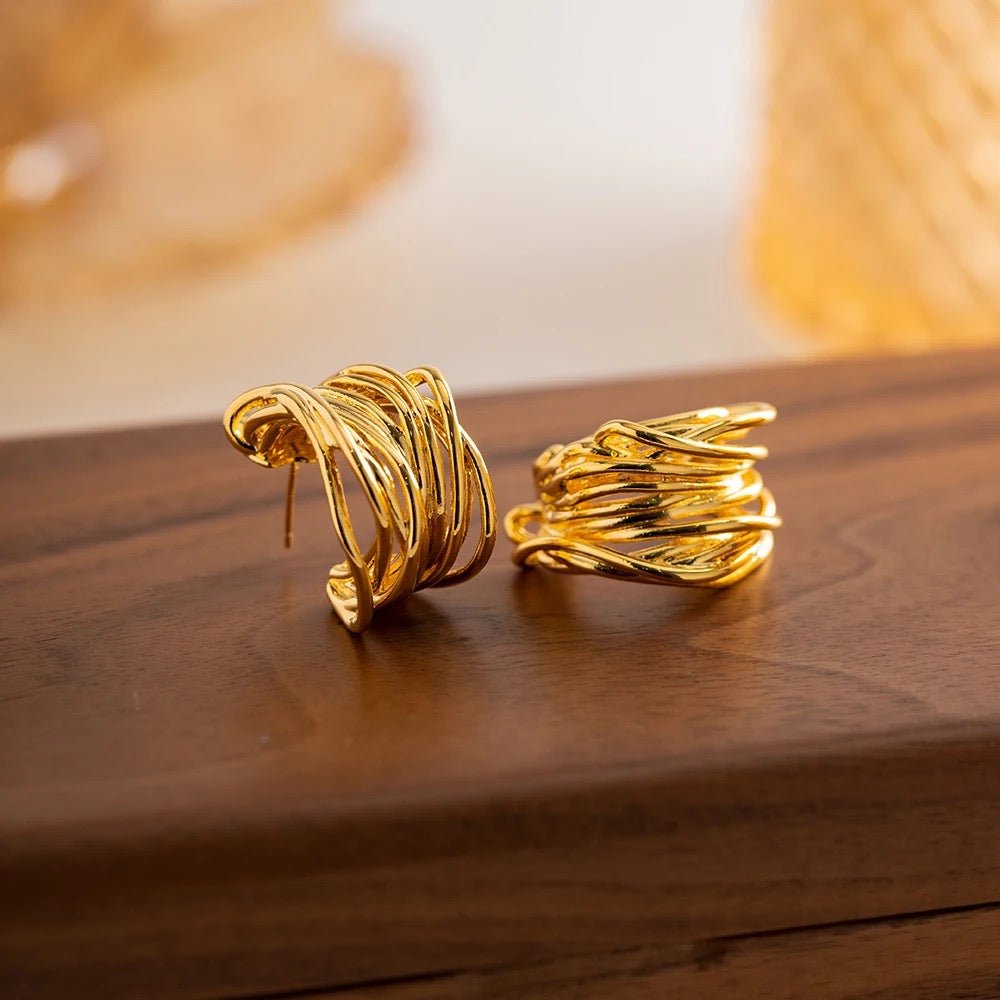 Amelia Gold Earrings - Coco & Cali