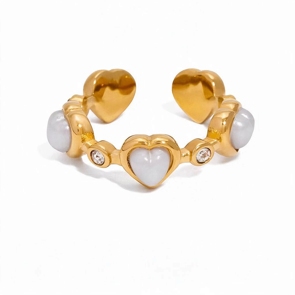 adjustable heart shaped ring for women