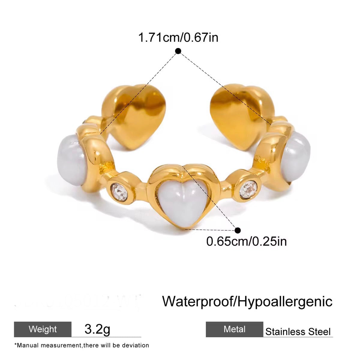 adjustable heart shaped ring for women