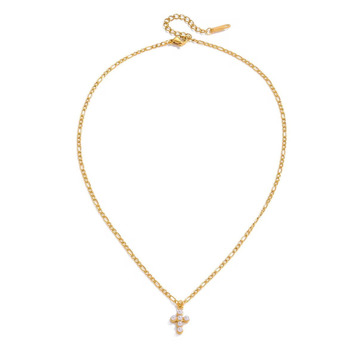 Grace Pearl Cross Pendant Necklace