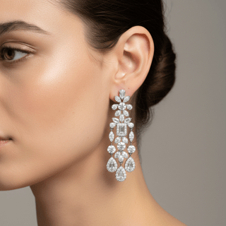 Amara Elegance Cubic Zirconia Bridal Earrings - Calilo Australia