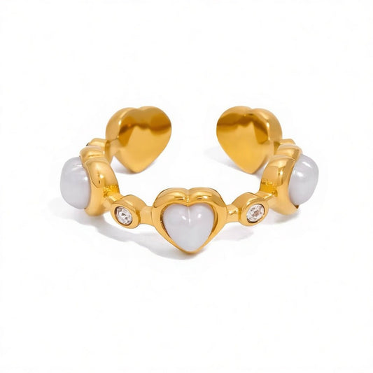 Amora Heart Adjustable Ring - Calilo Australia