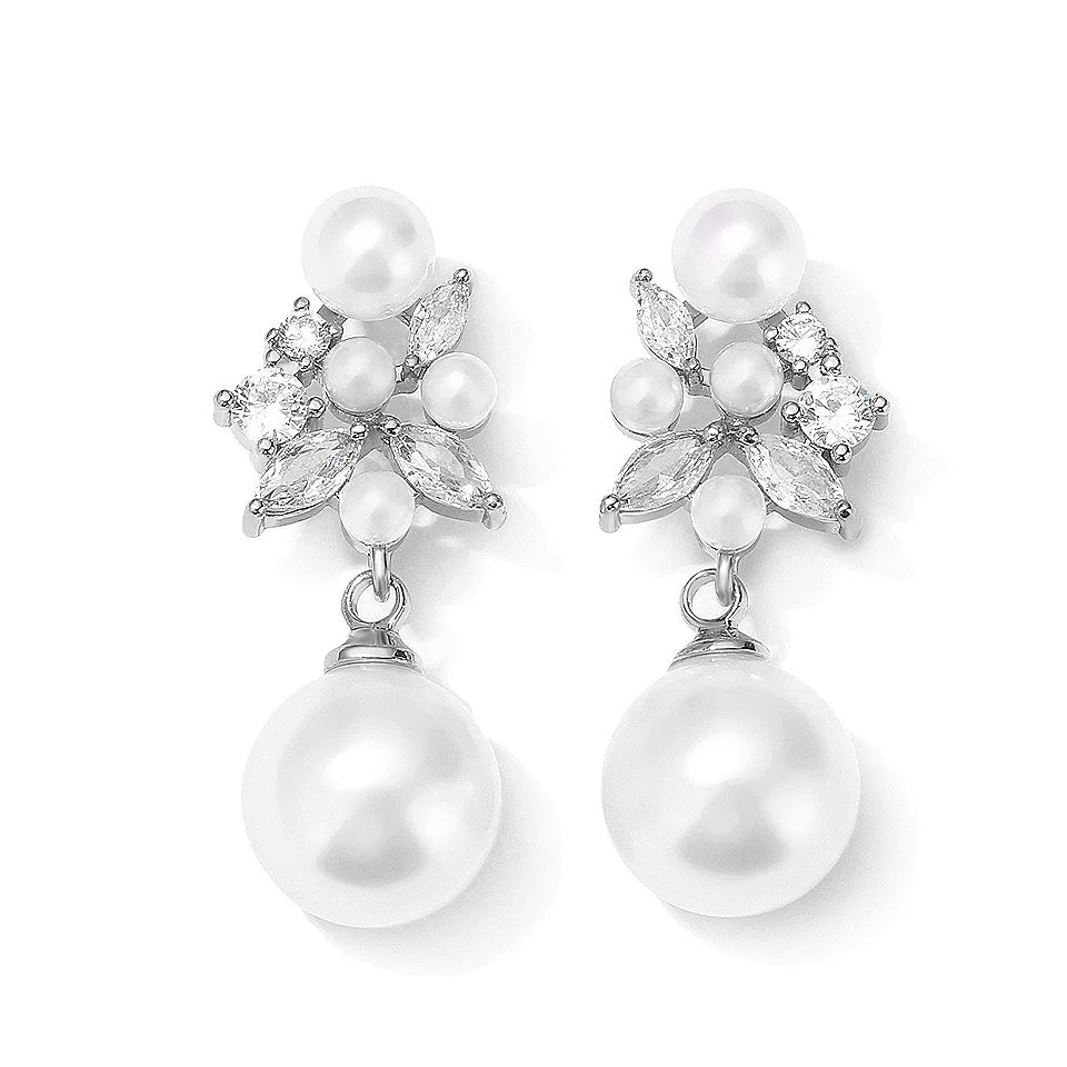 Angela Pearl Drop Earrings - Calilo Australia