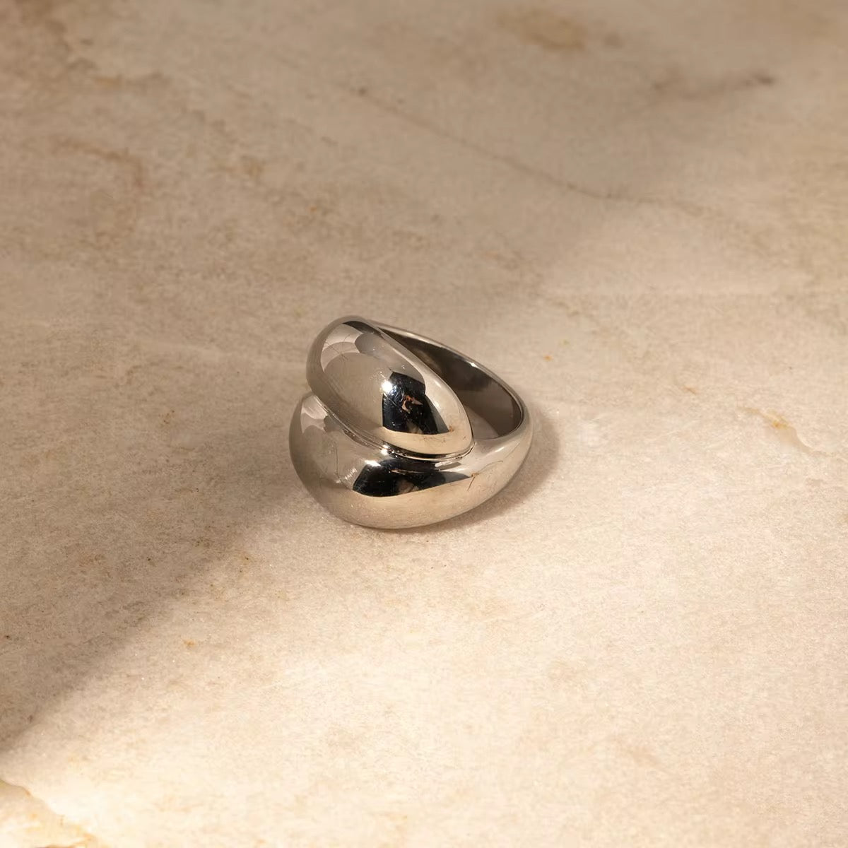 Angie Cross Stacking Finger Ring Silver - Calilo Australia