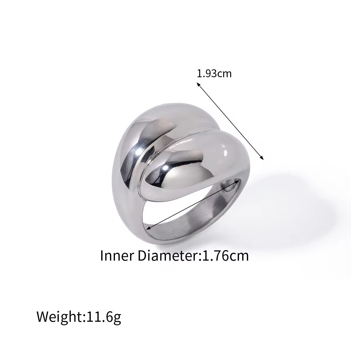 Angie Cross Stacking Finger Ring Silver - Calilo Australia