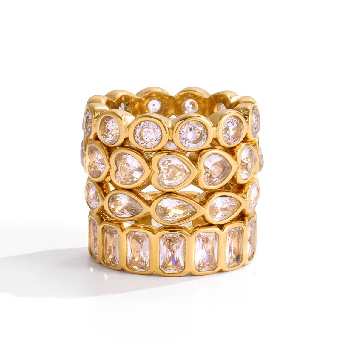 Aria Pavé Zircon Round Ring - Calilo Australia