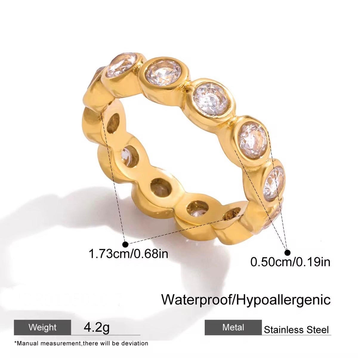 Aria Pavé Zircon Round Ring - Calilo Australia