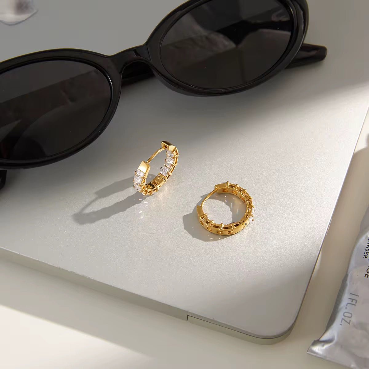 Aria Zircon Hoop Earrings - Calilo Australia